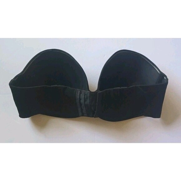 Cacique Smooth Boost Strapless Bra Sz 42DDD  Black Lane Bryant No Straps Push Up - Picture 2 of 5